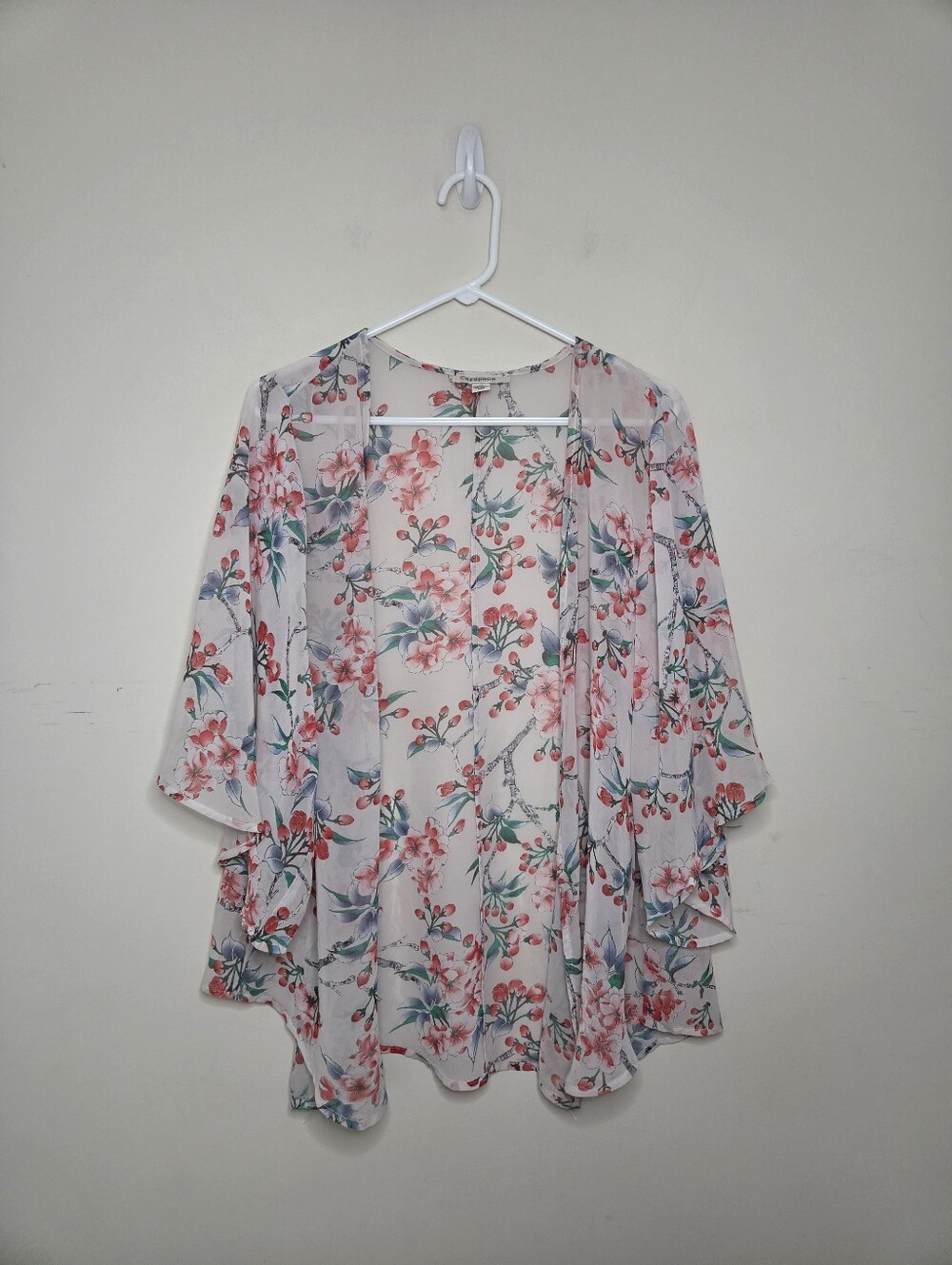 Women's Carapace Floral Print Lightweight Kimono Sz Small - Picture 7 of 7
